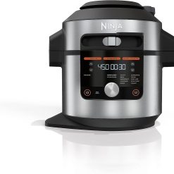 Alternative view of Ninja OL701 Foodi 14-in-1 SMART XL 8 Qt. Pressure Cooker Steam Fryer with SmartLid & Thermometer + Auto-Steam Release, that Air Fries, Proofs & More, 3-Layer Capacity, 5 Qt. Crisp Basket, Silver/Black