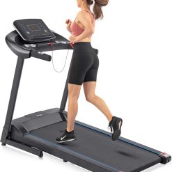 Merax Folding Treadmill for Home, 3.5HP Electric Motorized Running Machine with 10MPH Speed, Large Running Surface, 12 Programs, Speakers, Incline, LCD and Pulse Monitor for Running Walking