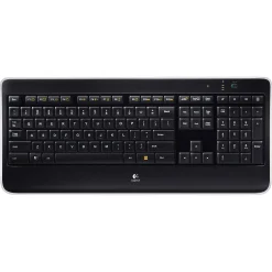 Logitech – K800 Wireless Illuminated Keyboard – Black