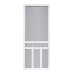 Screen Tight 32 in. x 80 in. Waccamaw Vinyl White Screen Door with Hardware
