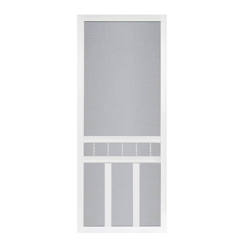 Screen Tight 32 in. x 80 in. Waccamaw Vinyl White Screen Door with Hardware