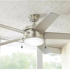 Alternative view of Home Decorators Portwood 60 in LED Indoor/Outdoor Brushed Nickel Ceiling Fan