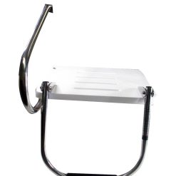 Alternative view of Pactrade Marine Boat Universal Fiberglass Swim Platform Under Mount Fold Down Ladder 1 Step Inboard One Rail