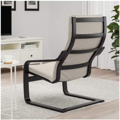 Alternative view of IKEA Poang Armchair Black-Brown Knisa Light Beige 692.407.95