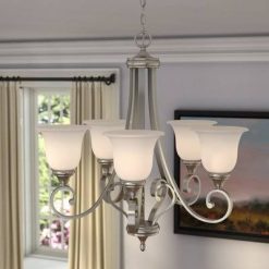 South Ferry 5 – Light Shaded Classic / Traditional Chandelier Red Barrel Studio