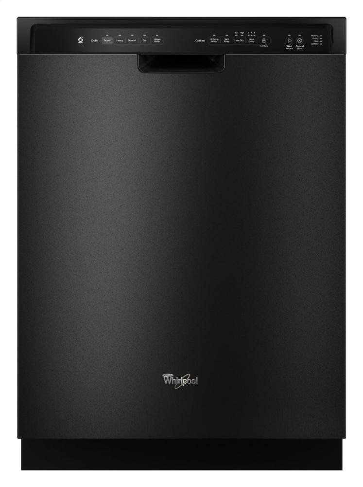 Whirlpool WDF750SAYB Gold Series 24×22 Black Full Console Dishwasher – Energy Star