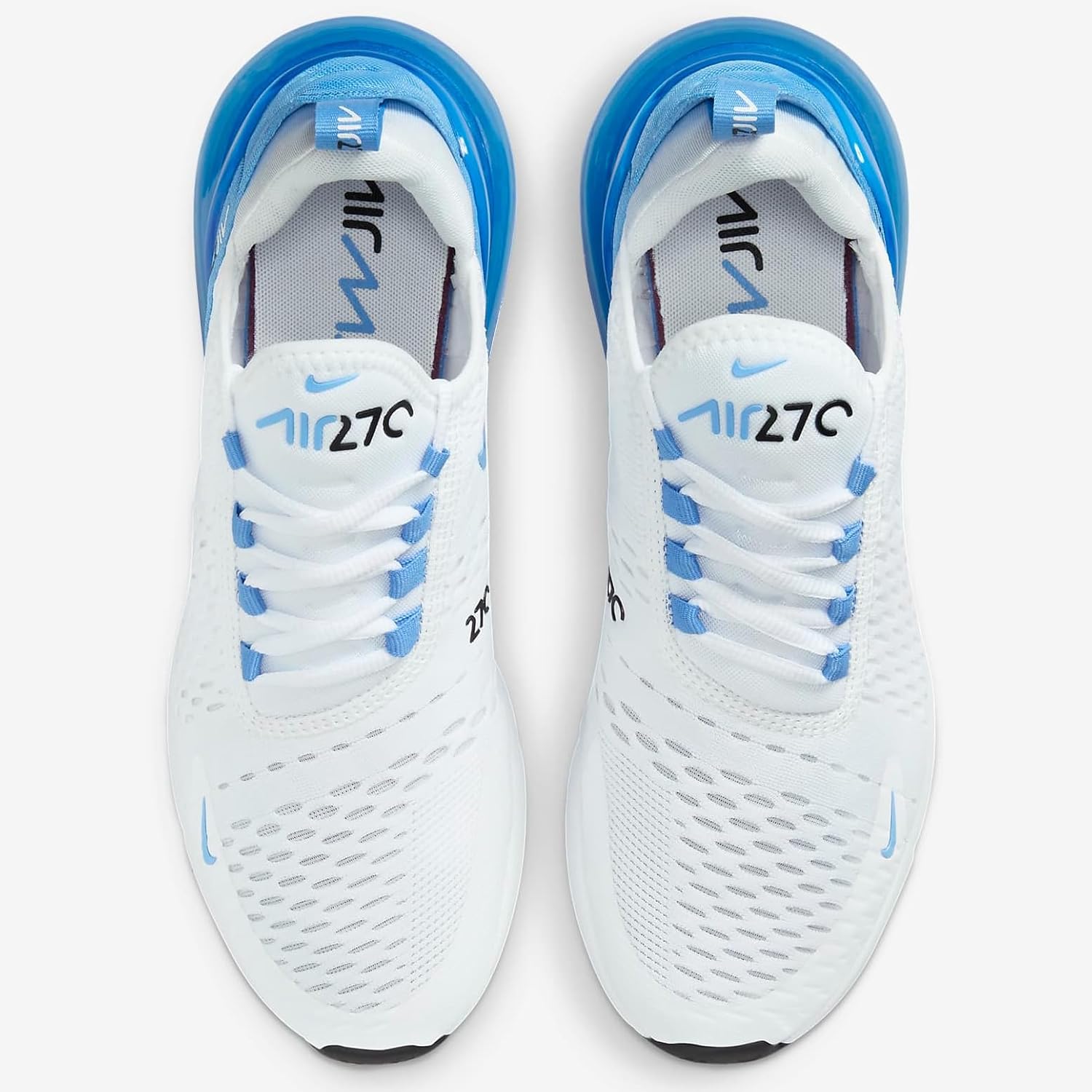 Nike Air Max 270 Women’s Shoes (AH6789-118, White/Black/University Blue) Size 10.5 - Image 2