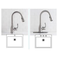 Alternative view of Moen Kaden Single-Handle Pull-Down Sprayer Kitchen Faucet Stainless