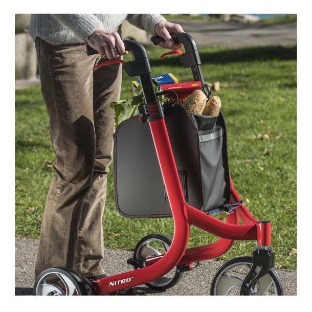 Drive Medical Nitro Euro Style 3-Wheel Rollator Rolling Walker - Image 8