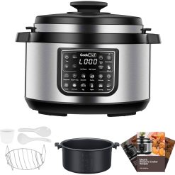 Alternative view of Geek Chef 12 in 1 Electric 8 Quart Oval Pressure Cooker Pot with LCD